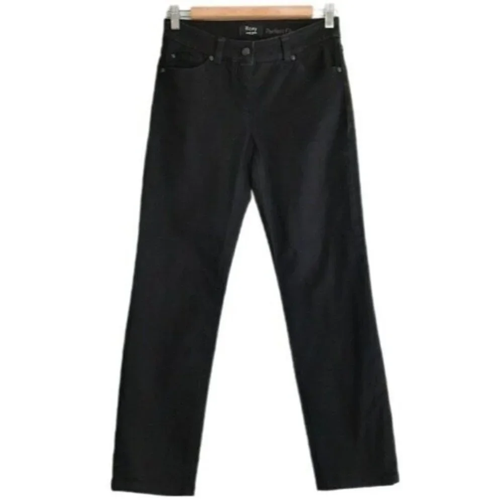 GERRY WEBER Roxy Perfect Fit Black Stretch Crop Jeans Sz 26 - Picture 1 of 10